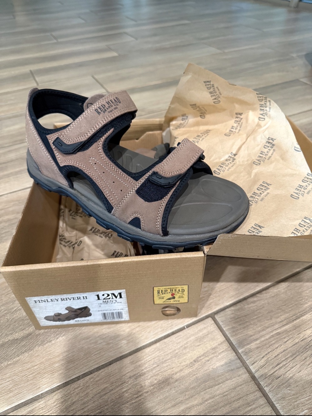 RedHead Brown Men's Finley River II Outdoor Sport Sandals